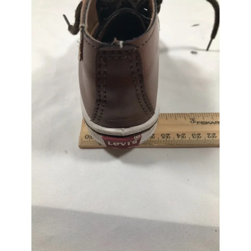 Levis Toddler Boy‎ Booties Brown Low Top Lace-Up 14cm Size US 5 SEE PICTURES